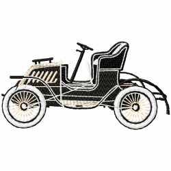 Antique Cars Embroidery Design 8